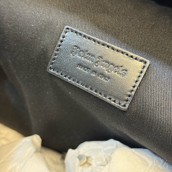Palm Angels Black all over logo  Backpack NEW - Picture 8 of 9